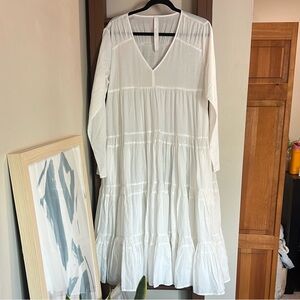 Merlette Boho Cotton Tiered Maxi Dress